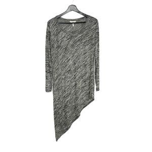 Soma Grey Space Dye Long Sleeve Asymmetrical Tunic Top Medium